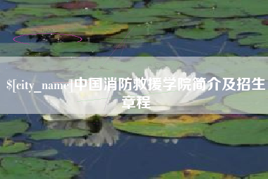 龙口中国消防救援学院简介及招生章程