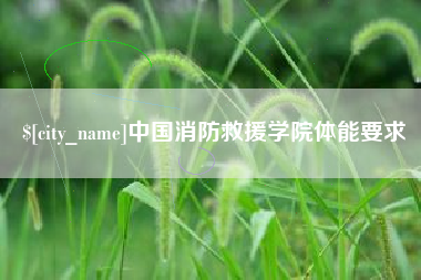 龙口中国消防救援学院体能要求