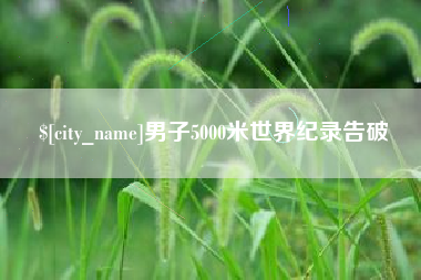 龙口男子5000米世界纪录告破