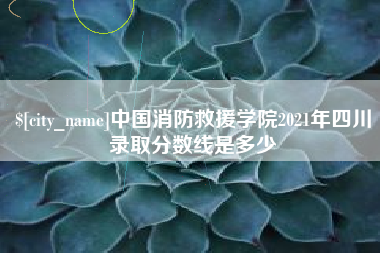 龙口中国消防救援学院2021年四川录取分数线是多少
