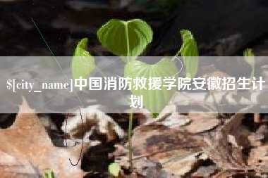 龙口中国消防救援学院安徽招生计划
