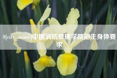 龙口中国消防救援学院招生身体要求