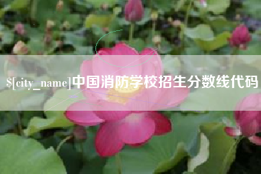 龙口中国消防学校招生分数线代码