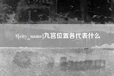 龙口九宫位置各代表什么
