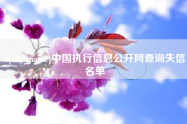 龙口中国执行信息公开网查询失信名单