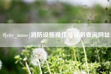 龙口消防设施操作员证书查询网址
