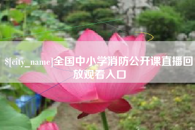 龙口全国中小学消防公开课直播回放观看入口