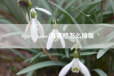龙口九宫格怎么排版