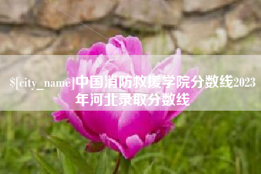 龙口中国消防救援学院分数线2023年河北录取分数线