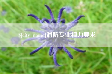龙口消防专业视力要求