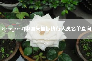 龙口中国失信被执行人员名单查询