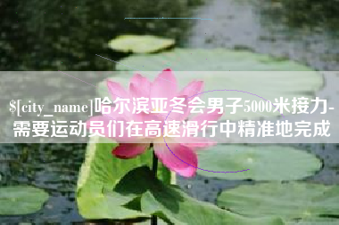 龙口哈尔滨亚冬会男子5000米接力-需要运动员们在高速滑行中精准地完成