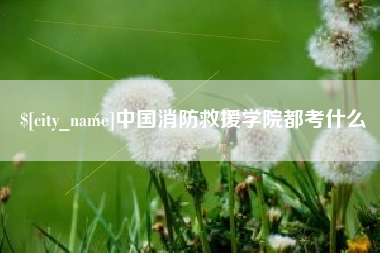 龙口中国消防救援学院都考什么