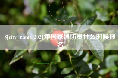 龙口2021年国家消防员什么时候报名