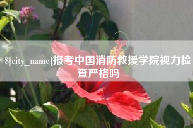 龙口报考中国消防救援学院视力检查严格吗