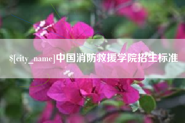 龙口中国消防救援学院招生标准