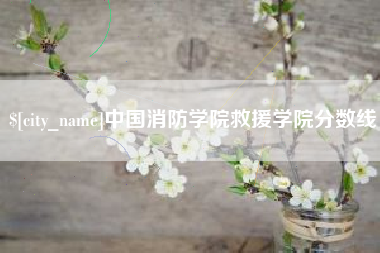龙口中国消防学院救援学院分数线